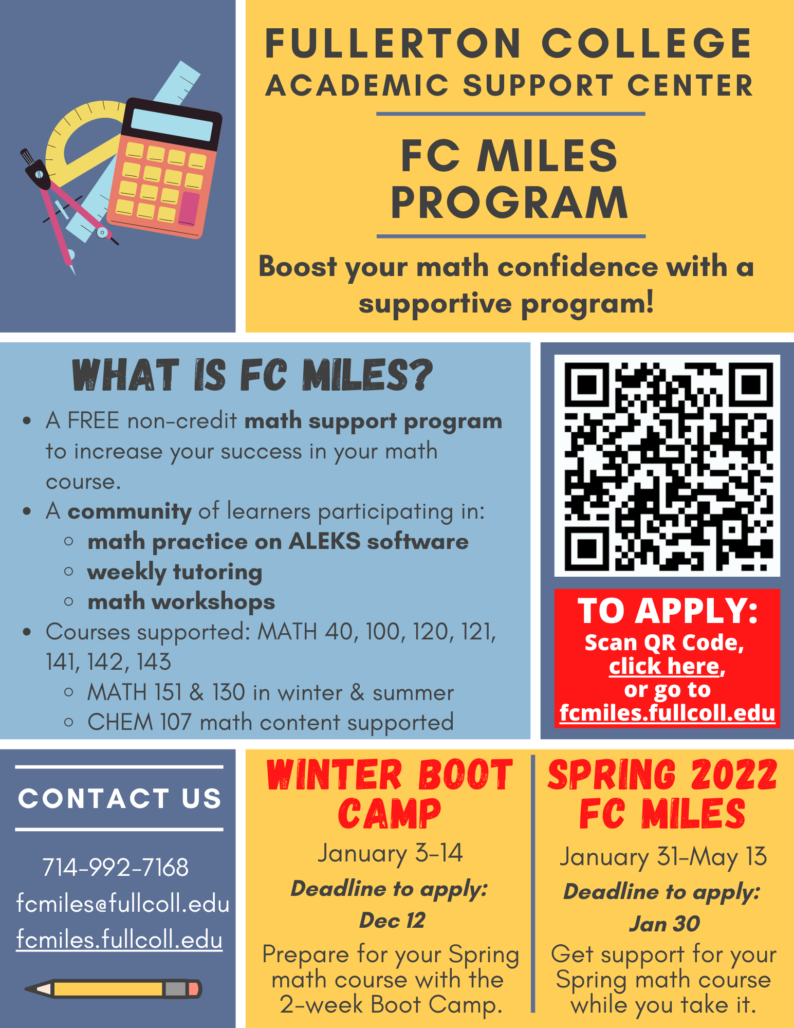 FC MILES Fall 2021 Flyer