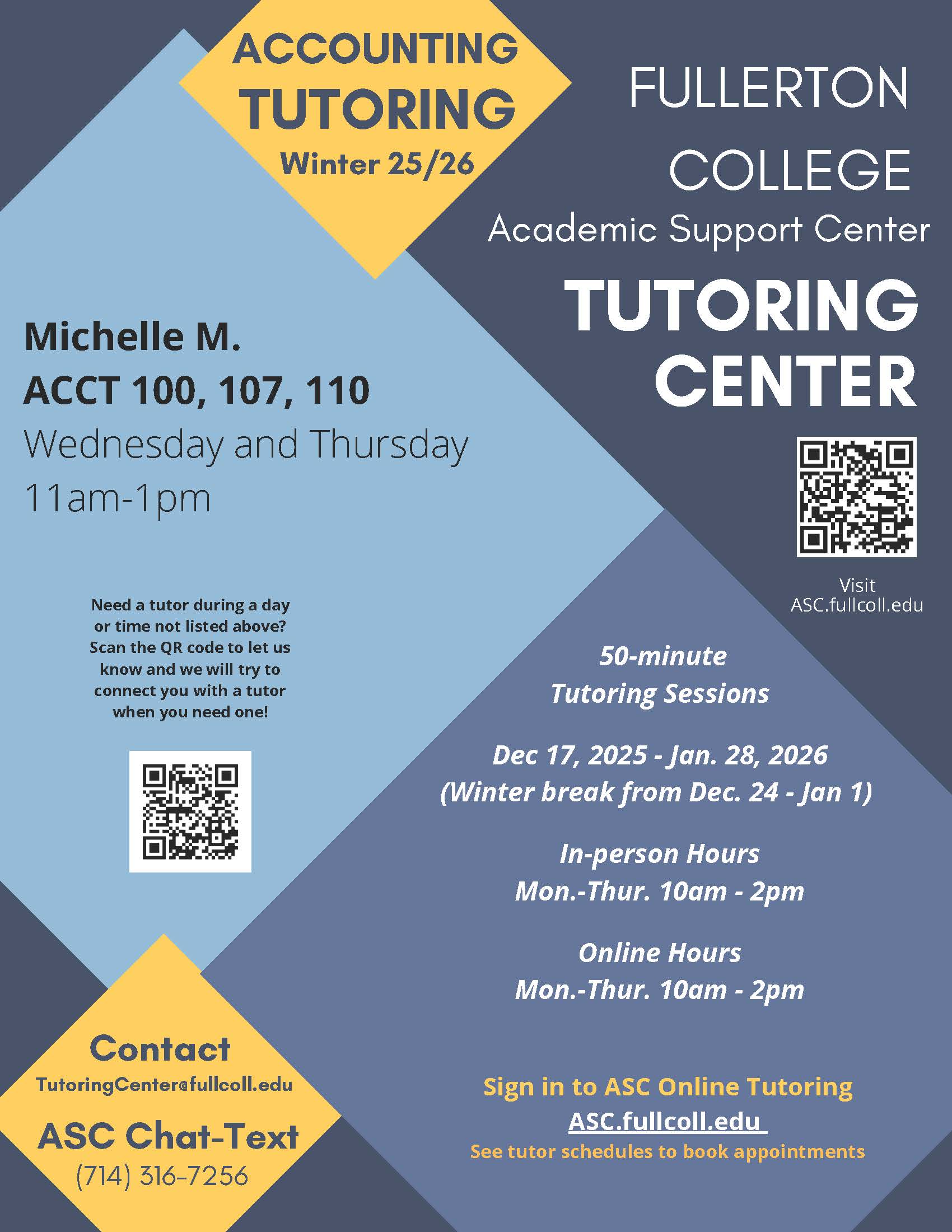 TC ACCT Winter 2026 Flyer