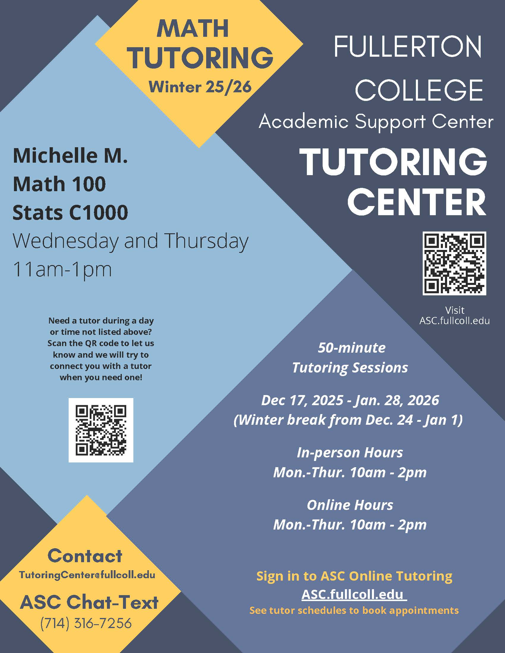 TC MATH Winter 2026 Flyer